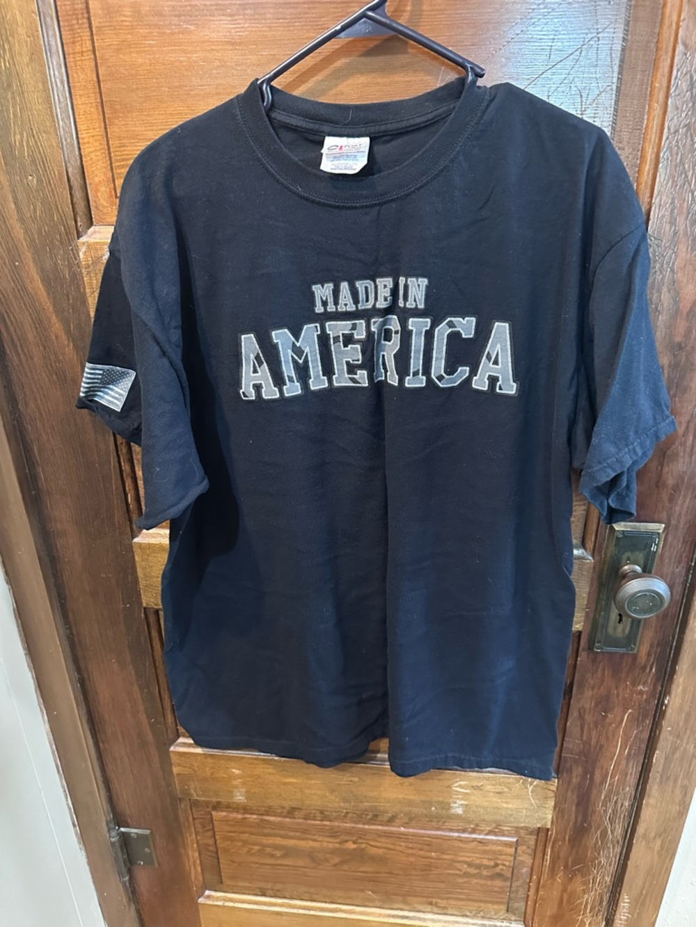 Port and Company Black Graphic 'Made in America' Tee
